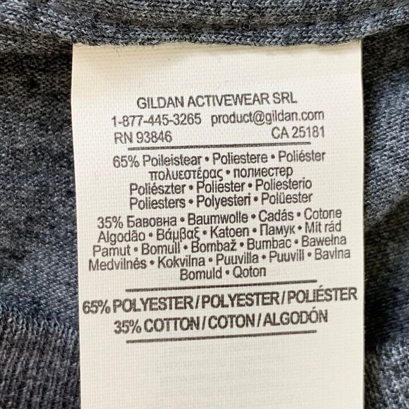 Gildan Activewear Text Tee Unisex Women M Gray “glass of wine . .” Cotton Blend - Picture 6 of 8